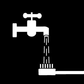 rinse toothbrush